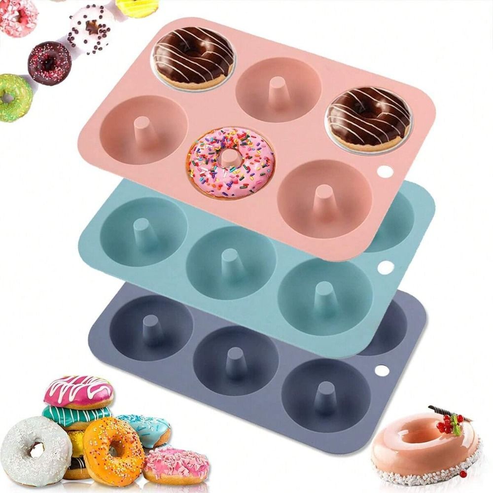 Donut Mold Silicone - Новая силиконовая форма для пончиков, антипригарная,