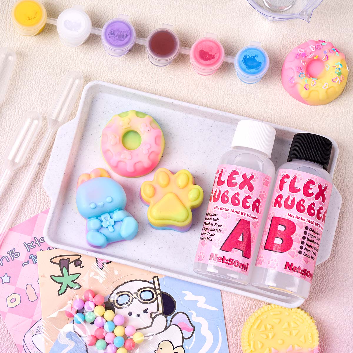 Набор для изготовления сквишей – обзор и цена Donut Mold Silicone